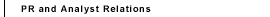 PR and Analyst Relations